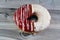 Icing powdered confectioners\' sugar and Strawberry flavored ring donut, A glazed, yeast raised, American style ring doughnut