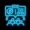 ico finance neon glow icon illustration