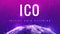 ICO initial coin offering ultraviolet banner.