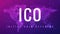 ICO initial coin offering ultraviolet banner.