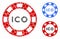 ICO token Mosaic Icon of Spheric Items