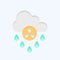 Icon Acid Rain. related to Environment symbol. flat style. simple illustration. conservation. earth. clean