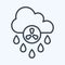 Icon Acid Rain. related to Environment symbol. line style. simple illustration. conservation. earth. clean