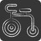 Icon Acrobatic Bike. related to France symbol. chalk Style. simple design editable. simple illustration