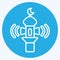 Icon Adhan Call. related to Eid Al Adha symbol. Blue Eyes Style. simple design editable. simple illustration