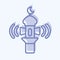 Icon Adhan Call. related to Eid Al Adha symbol. Two Tone Style. simple design editable. simple illustration