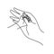 Icon of an adult parents hand holding