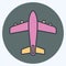 Icon Aeroplane - Color Mate Style - Simple illustration,Editable stroke