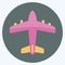 Icon Aeroplane - Flat Style - Simple illustration,Editable stroke