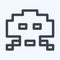 Icon Alien Invader - Line Style,Simple illustration,Editable stroke