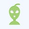 Icon Allien. related to Space symbol. flat style. simple design editable. simple illustration