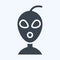 Icon Allien. related to Space symbol. glyph style. simple design editable. simple illustration