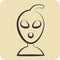 Icon Allien. related to Space symbol. hand drawn style. simple design editable. simple illustration