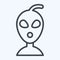 Icon Allien. related to Space symbol. line style. simple design editable. simple illustration