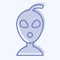 Icon Allien. related to Space symbol. two tone style. simple design editable. simple illustration
