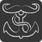 Icon Anchor. related to Hipster symbol. chalk Style. simple design editable. simple illustration