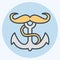 Icon Anchor. related to Hipster symbol. color mate style. simple design editable. simple illustration