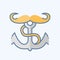 Icon Anchor. related to Hipster symbol. doodle style. simple design editable. simple illustration