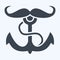 Icon Anchor. related to Hipster symbol. glyph style. simple design editable. simple illustration