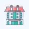 Icon Apartment. related to Accommodations symbol. doodle style. simple design editable. simple illustration