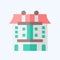 Icon Apartment. related to Accommodations symbol. flat style. simple design editable. simple illustration