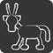 Icon Arabian Oryx. related to Qatar symbol. chalk Style. simple design illustration