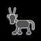 Icon Arabian Oryx. related to Qatar symbol. glossy style. simple design illustration