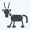 Icon Arabian Oryx. related to Qatar symbol. glyph style. simple design illustration