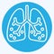 Icon Ards. related to Respiratory Therapy symbol. blue eyes style. simple design editable. simple illustration