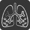 Icon Ards. related to Respiratory Therapy symbol. chalk Style. simple design editable. simple illustration