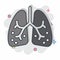 Icon Ards. related to Respiratory Therapy symbol. comic style. simple design editable. simple illustration