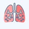 Icon Ards. related to Respiratory Therapy symbol. doodle style. simple design editable. simple illustration