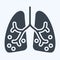 Icon Ards. related to Respiratory Therapy symbol. glyph style. simple design editable. simple illustration