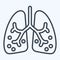 Icon Ards. related to Respiratory Therapy symbol. line style. simple design editable. simple illustration