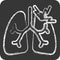 Icon Asthma. related to Respiratory Therapy symbol. chalk Style. simple design editable. simple illustration