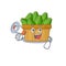 An icon of avocado fruit basket holding a megaphone