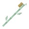 Icon bamboo toothbrush. Isolated vector illustration on white background