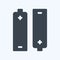 Icon Batteries - Glyph Style - Simple illustration,Editable stroke