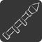 Icon Bazooka. related to Weapons symbol. chalk Style. simple design editable. simple illustration