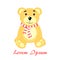 Icon bear. a toy for a child. Cute vivid illustration