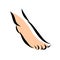 Icon of beautiful female feet for pedicure.