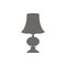 Icon of the bedside lamp. Floor or table lamp.