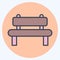 Icon Bench. suitable for City Park symbol. color mate style. simple design editable. design template vector. simple illustration