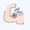 Icon Biceps. related to Body Ache symbol. doodle style. simple design editable. simple illustration