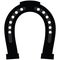 Icon black horseshoe. Raster