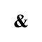 Icon black sign ampersand. Vector illustration eps 10