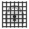 Icon in black style. Warehouse symbol. Metal grill. Closed prisoner cell. Door lock