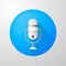 Icon for blog. White vertical microphone