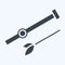 Icon Blowgun. related to American Indigenous symbol. glyph style. simple design editable. simple illustration
