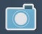 Icon of blue paper camera
